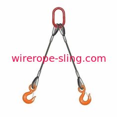 1" x 20 FT DOS 2 leg bridle sling , wire rope lifting slings 34000 lbs WLL