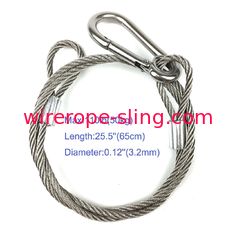 Tight Structure Wire Rope Sling Security Lanyard High Temperature Resistance