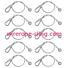 10 Pack Wire Rope Sling Heavy Duty Locking Stainless Steel For Stage Light Safety