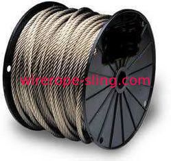 Marine Grade Stainless Steel Wire Rope IWRC Long Durability For Luffing Ropes