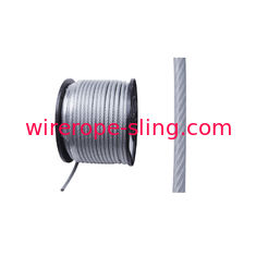Aircraft Vinyl Coated Steel Wire Rope UV Resistance For Fall Protection