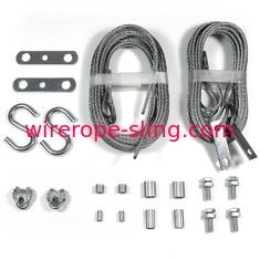 Garage Door Wire Rope Assemblies Replacement 2 Sets Safety Cables