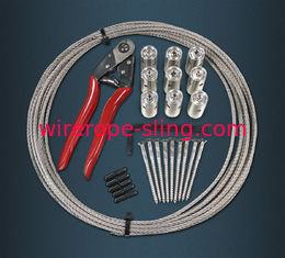 Flexible Wire Rope Assemblies Multiple End Fittings For Green Wall Trellis Kits