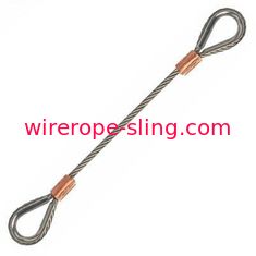 Hard Wire Rope Thimble , Wire Cable Assemblies 316 Grade Stainless Steel