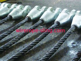 Galvanized Surface Wire Rope Sling With Poured Alloy Steel Open Spelter Socket
