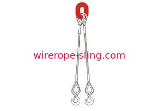 2 Leg Wire Cable Sling Professional Swaged Bridle With Abrasion Resistance