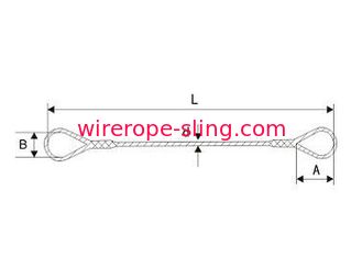 5mm - 52mm Steel Wire Rope Sling With Galvanized / Ungalvanized Surface