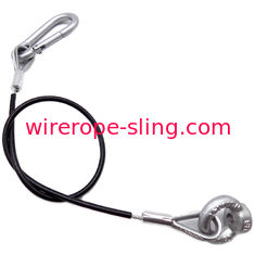 Oem Steel Wire Rope Sling Coated Pvc Galvanized With Thimble Loop Eyes