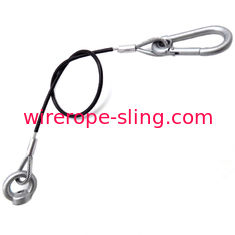 Oem Steel Wire Rope Sling Coated Pvc Galvanized With Thimble Loop Eyes