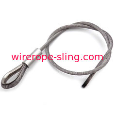 Stainless Steel Cable Lifting Slings 5.0mm 1 * 19 Oem With Inch Thimble