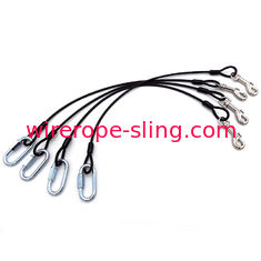 Black Nylon Dog Wire Rope Sling Length 4m Big Working Load For Drag Cars