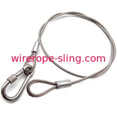 Galvanzied Wire Rope Cable Slings 9.5mm Wtih Double Stamped Sleeve / Thimble Eye