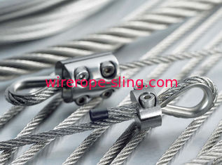 4.8mm Steel Wire Rope Sling Cable Assemblies With Clip / Eye Hook Thimble