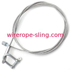 Galvanized Steel Wire Lifting Slings With Safety Steel Bottom And US Type Shackle
