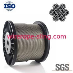 Flexible 304 4mm Stainless Steel Wire Rope 6x19S IWRC Bright Surface For Engineering