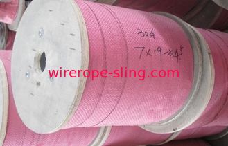 304 / 316 Stainless Steel Cable Wire Rope 7x19 Flexible For Goods Shelf / Pet Cage