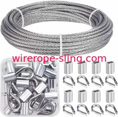 Cable Railing Kits 316 Stainless Steel Wire Rope & Fittings Includes 1/8 Inch X 33 Feet