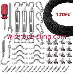 170Ft Steel Wire Rope Assemblies For Indoor And Outdoor String Light Suspension
