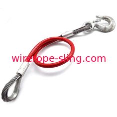 Single Leg Stainless Steel Wire Rope Slings With Latch Hook FOR Trailer Tow