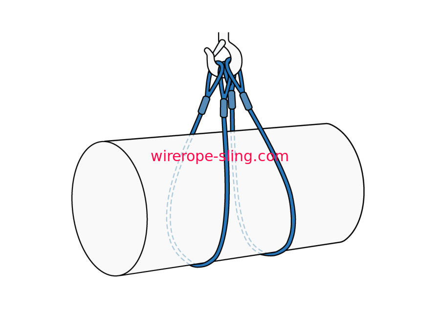PVC Coating Stainless Wire Lifting Steel Cable Sling Assemblied Hook And  Ring