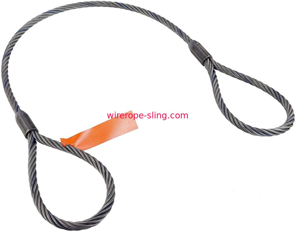 Impact Resist Wire Rope Sling Flemish Eye And Eye Type High Rated Capacity