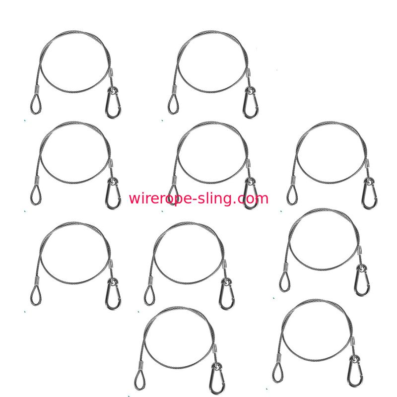 Wear Resisting Stainless Steel Sling , Steel Cable Slings Safety For Stage Lighting