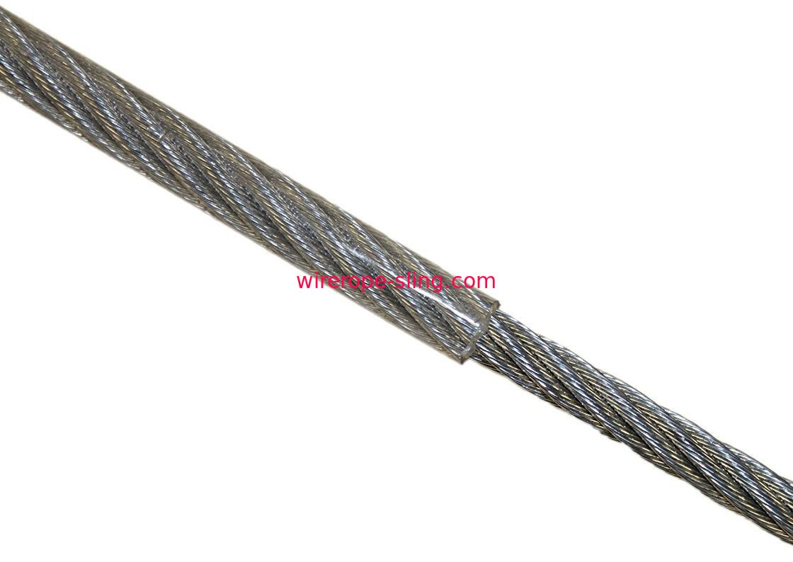 Stainless Steel WIRE ROPE 316, 7x7, PVC, 5/32 in. x 1/4 in. 1000