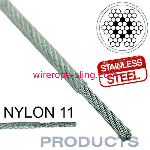 Clear Coated Steel Wire Rope 11 Stainless Steel Metal Large Safety Factor