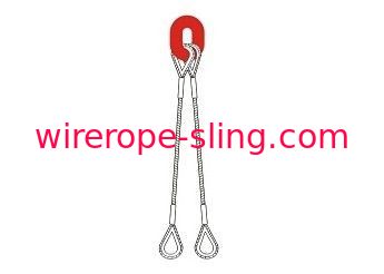 2 Leg Wire Cable Sling Professional Swaged Bridle With Abrasion Resistance
