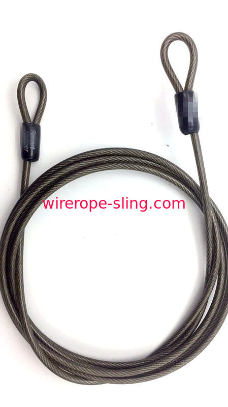 Transparent PVC Coated Galvanized Wire Rope Sling With Loop And Thimble