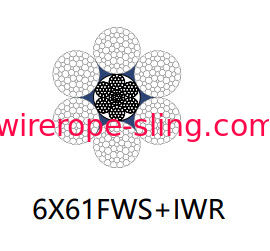 Parallel Laid Steel Wire Rope 6 X 61 Fws No Hollow Sections For Mining
