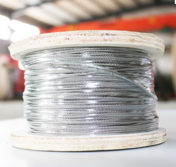stainless 304 7x7 wire rope 1mm thin wire sling with loop