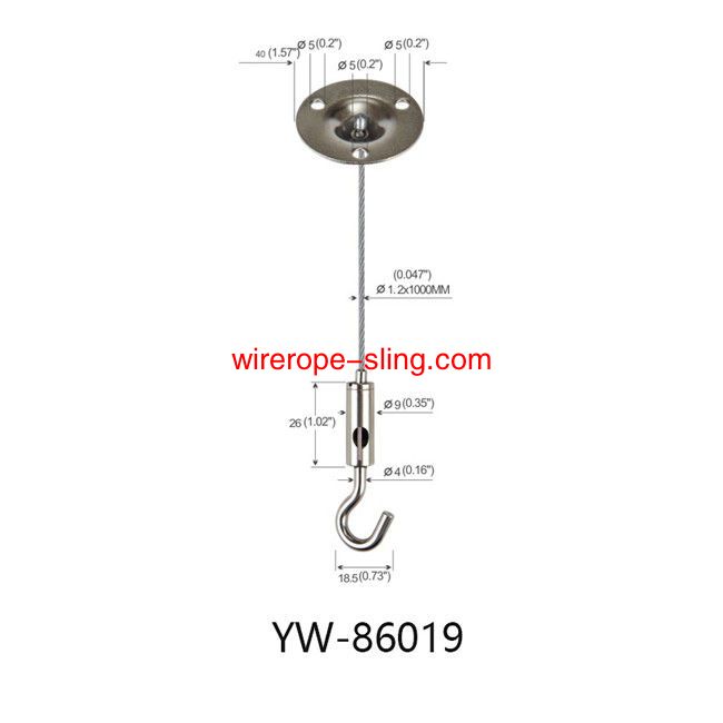 Ceiling Signage Hanging Systems Light Fittings With Hook Fastener YW86018