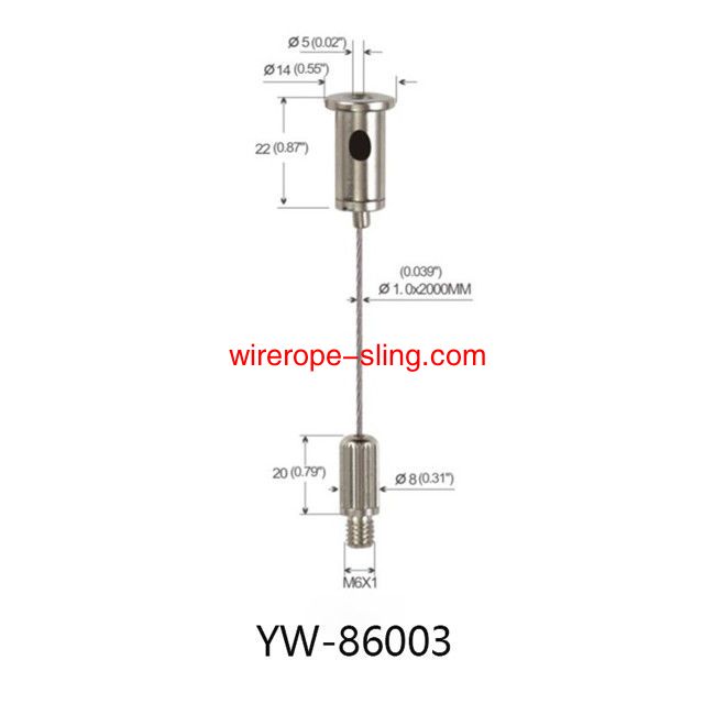 Flexible Size Wire Rope Hanging Systems For Lighting Fixture YW86002