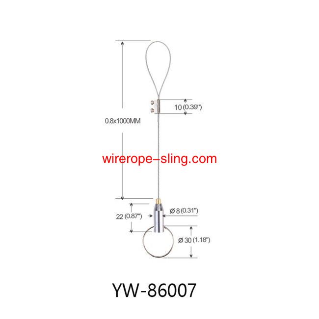 1.2mm Cable Suspension Hanging Kit Nickel Plated Brass YW86006