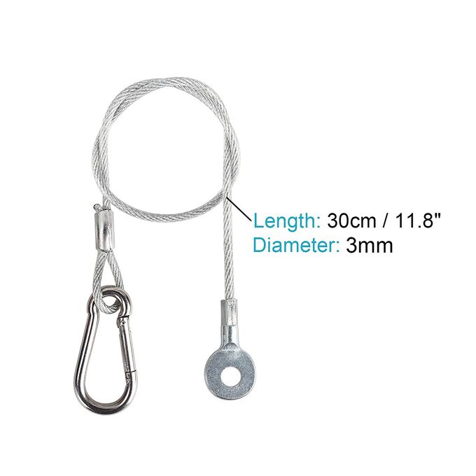 10 Pack Wire Rope Sling Heavy Duty Locking Stainless Steel For Stage ...