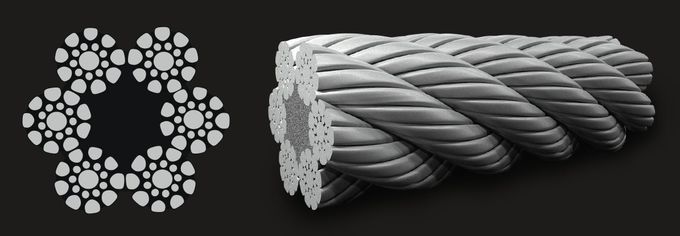 Flexible Galvanized Wire Rope High Breaking Strength Operation Stability