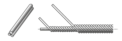 Double Parallel Lay Ropes Galvanized Double Parallel Stranded Steel Wire Rope For Groomers LKS8-4 C