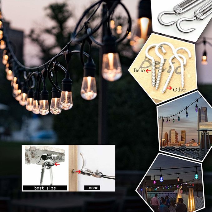 String Light Hardware Globe String Light Suspension Kit Wire Rope Assemblies Cable Turnbuckle ...