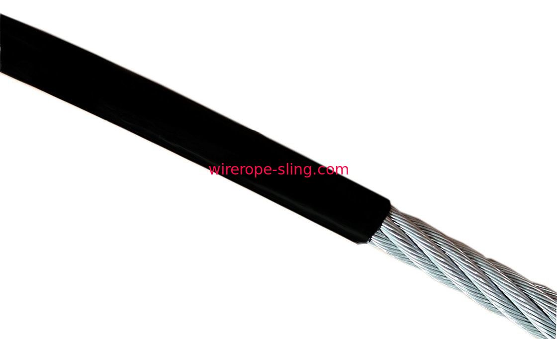 BLACK PVC coated galvanized steel CABLE stranded metal wire rope plastic covered 
