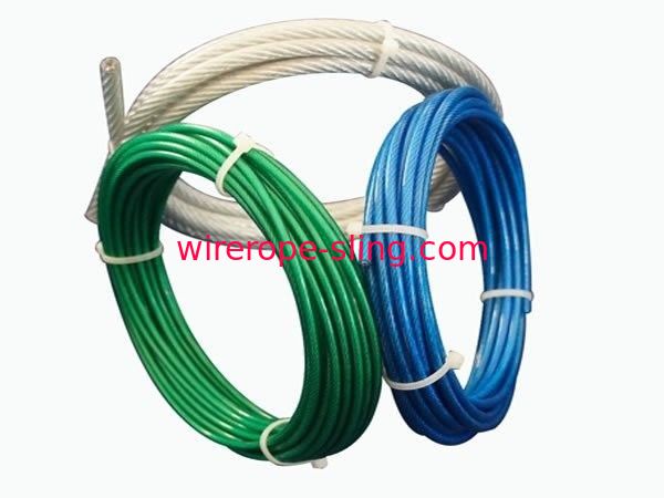 Aircraft Vinyl Coated Steel Wire Rope UV Resistance For Fall