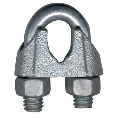Groove Industrial 3/8 Galvanized Malleable Wire Rope Clips – 25 Pack