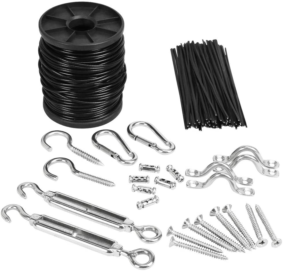 thumbnail image 2 of Coated Wire New-300FT 1/8 Black Kit, Vinyl Coated 304 Stainless Steel Wire Rope 2 of 12