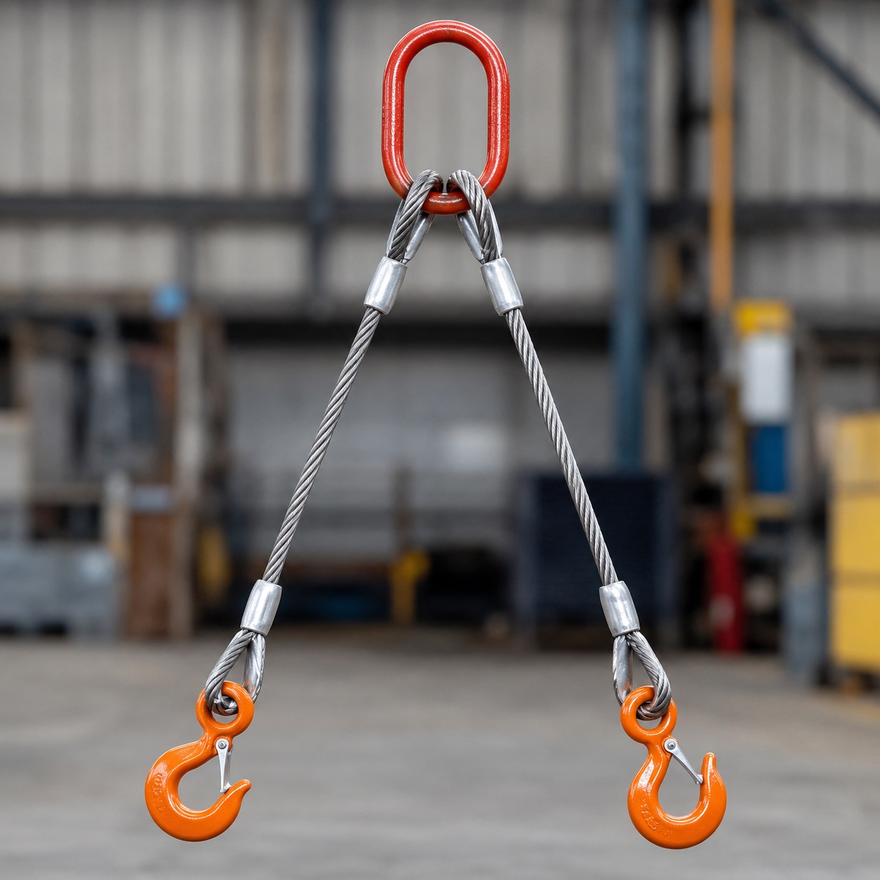 2 Leg Wire Rope Bridle Sling with Master Link 2 Leg Wire Rope Bridle Sling with Master Link