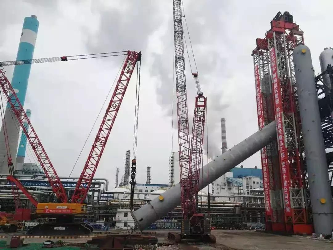 Success hoisting of three Big Macs of Shijian Maoming Petrochemical 8.jpg