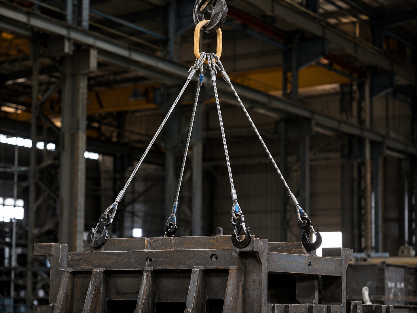 4 Leg Wire Rope Sling for Industrial Rigging 4 Leg Wire Rope Sling for Industrial Rigging
