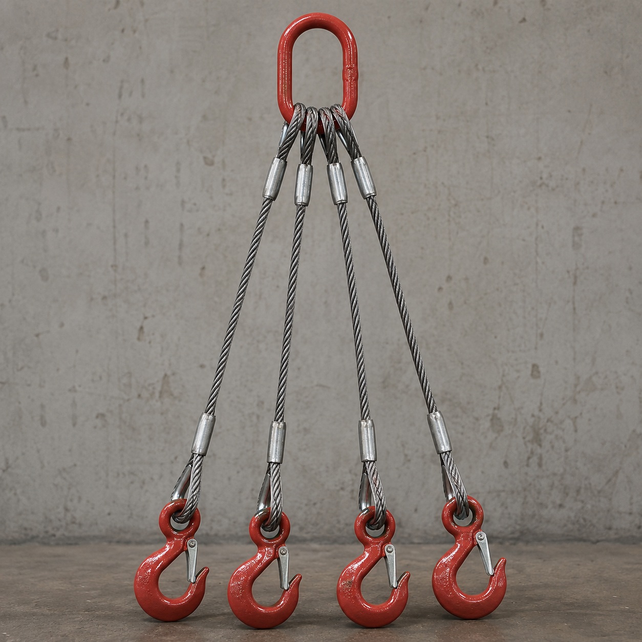 4 Leg Wire Rope Sling for Multi-Point Lifting 4 Leg Wire Rope Sling for Multi-Point Lifting