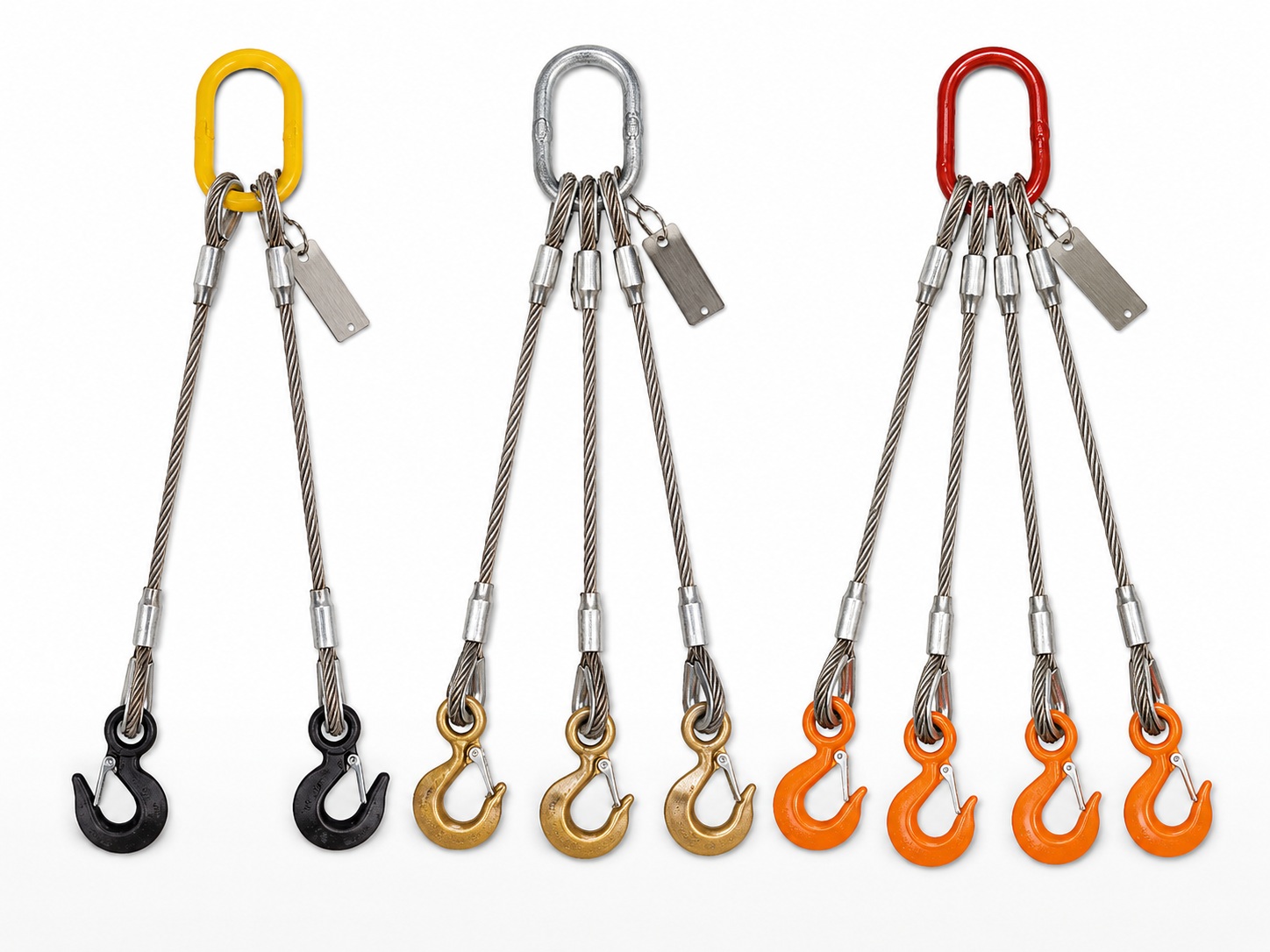Construction Wire Rope Sling Structure Details Construction wire rope sling structure with thimble eye pressed sleeve and metal tag