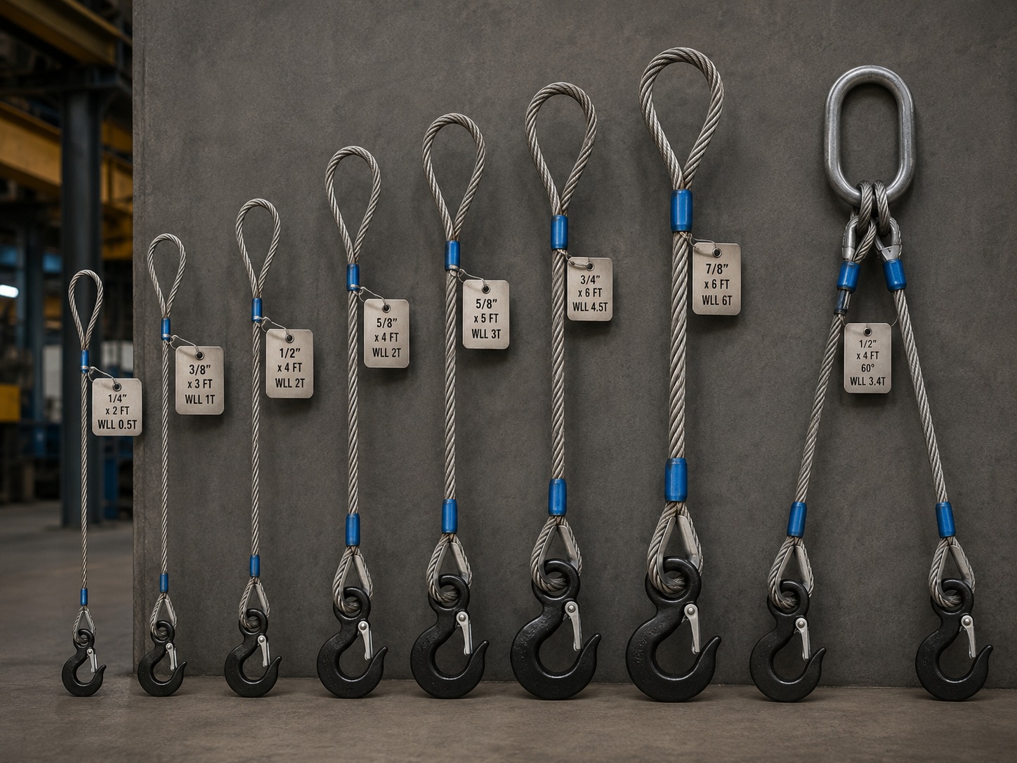 Custom Wire Rope Sling with Hook Options