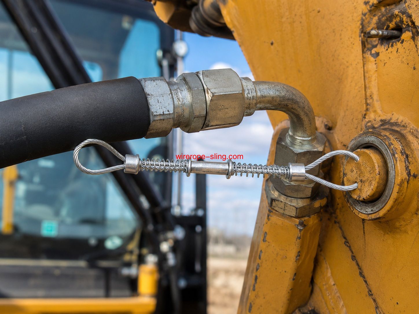 Custom High Pressure Hose Restraint Safety Cable for Hydraulic and Industrial Hose Protection